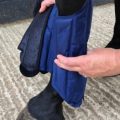 Cryotherapy around horse's leg