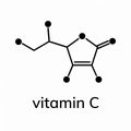 Ascorbic acid or vitamin C chemical formula